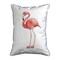 Betsy Drake Flamingo White Background Large Corded Indoor/Outdoor Pillow 16x20
